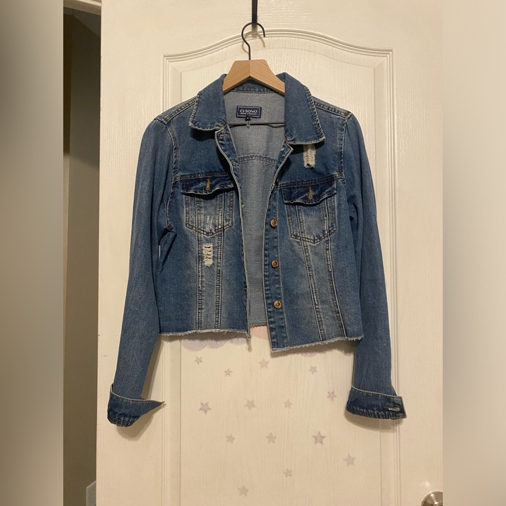 Ci Sono denim collection size L distressed Jean jacket